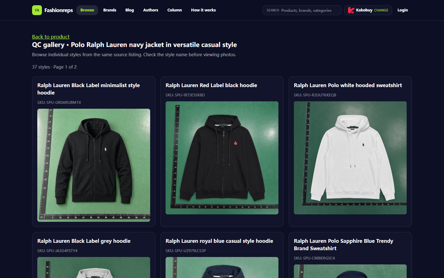 Polo Ralph Lauren Jacket: Fashionreps vs Agents