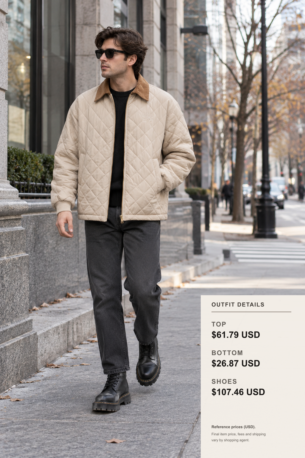 Burberry Winter Jacket Commute Styling outfit 1 full-body street style for fashionreps
